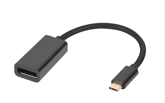 MicroConnect MC-USBC-DPF1.2 USB-C to DisplayPort Adapter – Black, 25-Year Warranty