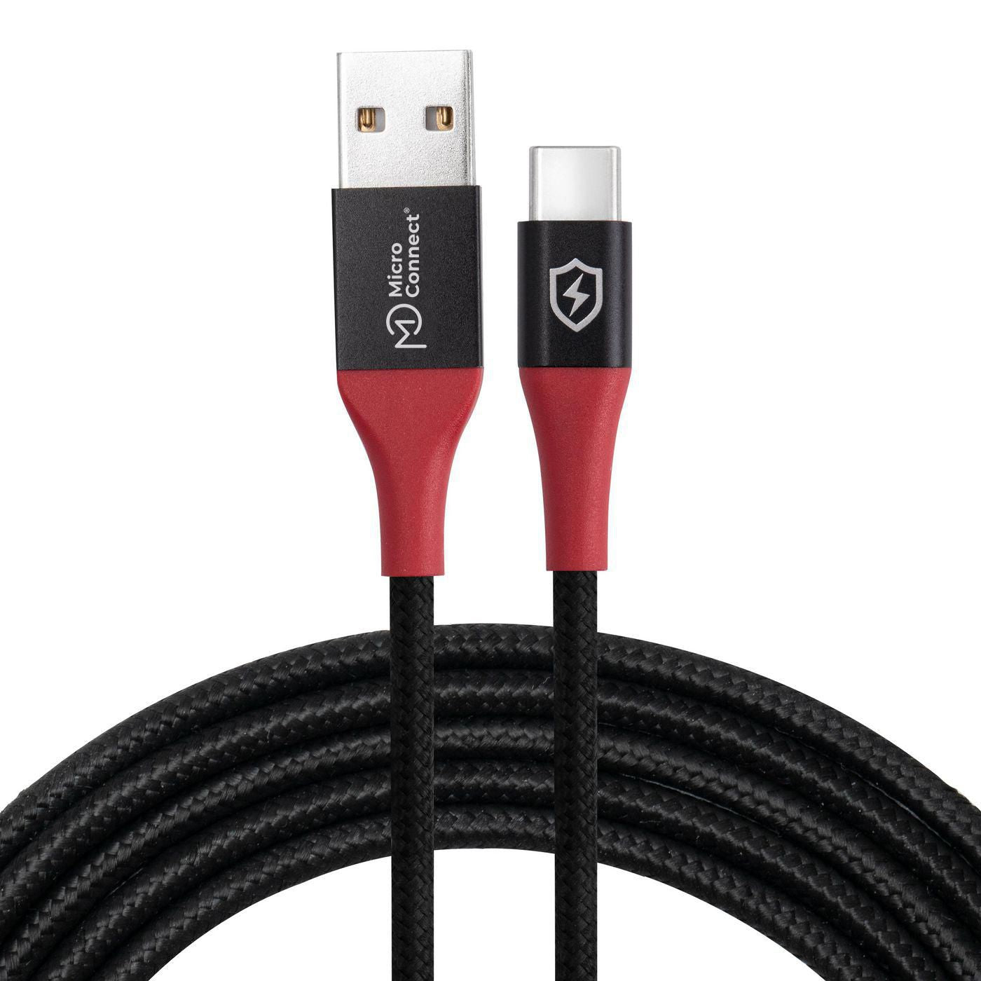 MicroConnect MC-AUSBC-SC USB Cable 1.5m USB A to USB C Black 5V 2.4A