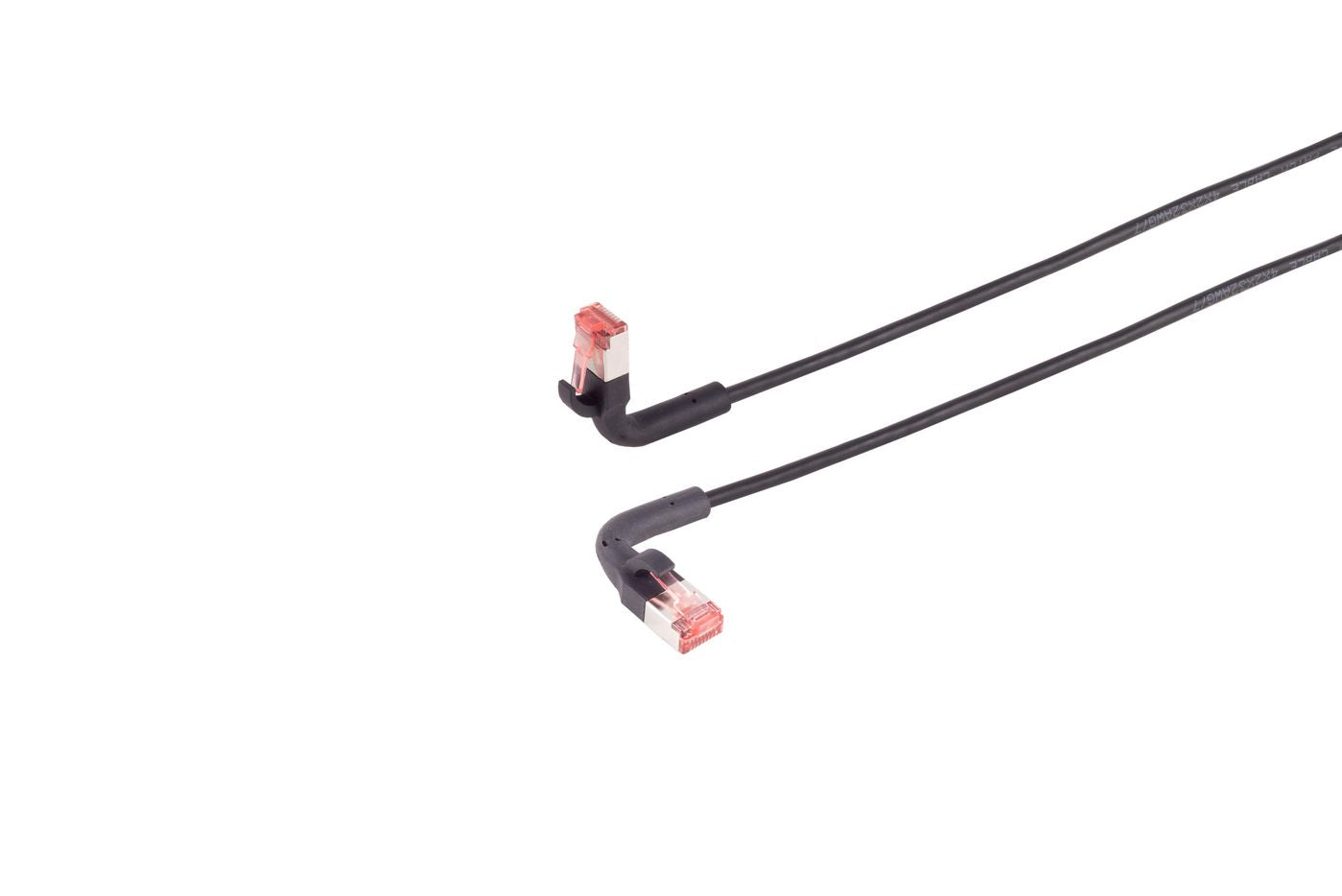 Lanview LV-6AFTP-FLEX-ANG-01B CAT6A U/FTP Networking Cable 1m Black LSZH Bendable Boot
