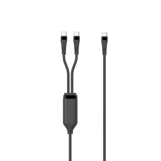 MicroConnect MC-2XUSBC-100W USB-C Splitter Cable 2x USB-C 100W PD 1.55m Black