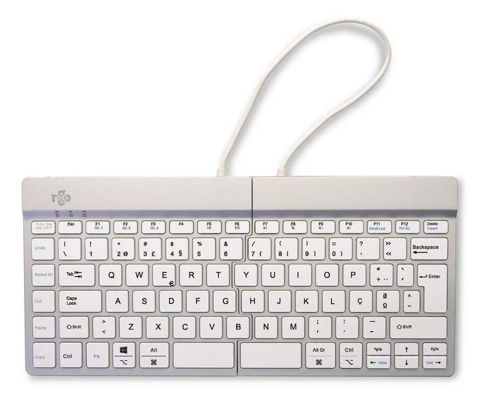 R-Go Tools RGOSBPTWLWH Keyboard – Ergonomic Wireless, White