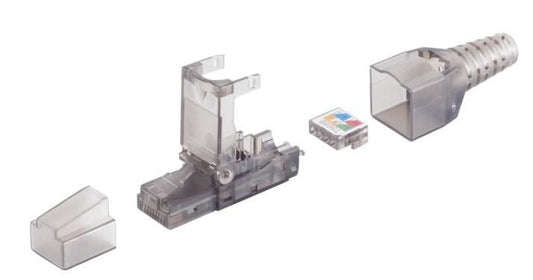MicroConnect KON521TL RJ45 Plug Cat6a U/UTP 22/26 AWG White Connector