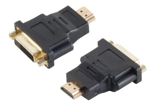 Microconnect DVI-D to HDMI Adapter – Male to Female, Black, Nickel Plated