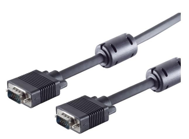 MicroConnect MONGG10FB 10m Full HD VGA Monitor Cable with Ferrite Cores – Black