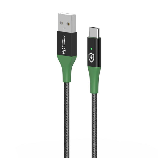 MicroConnect MC-SMART USB-A-C-01 USB 2.0 USB A to USB C Cable 1m Black/Green