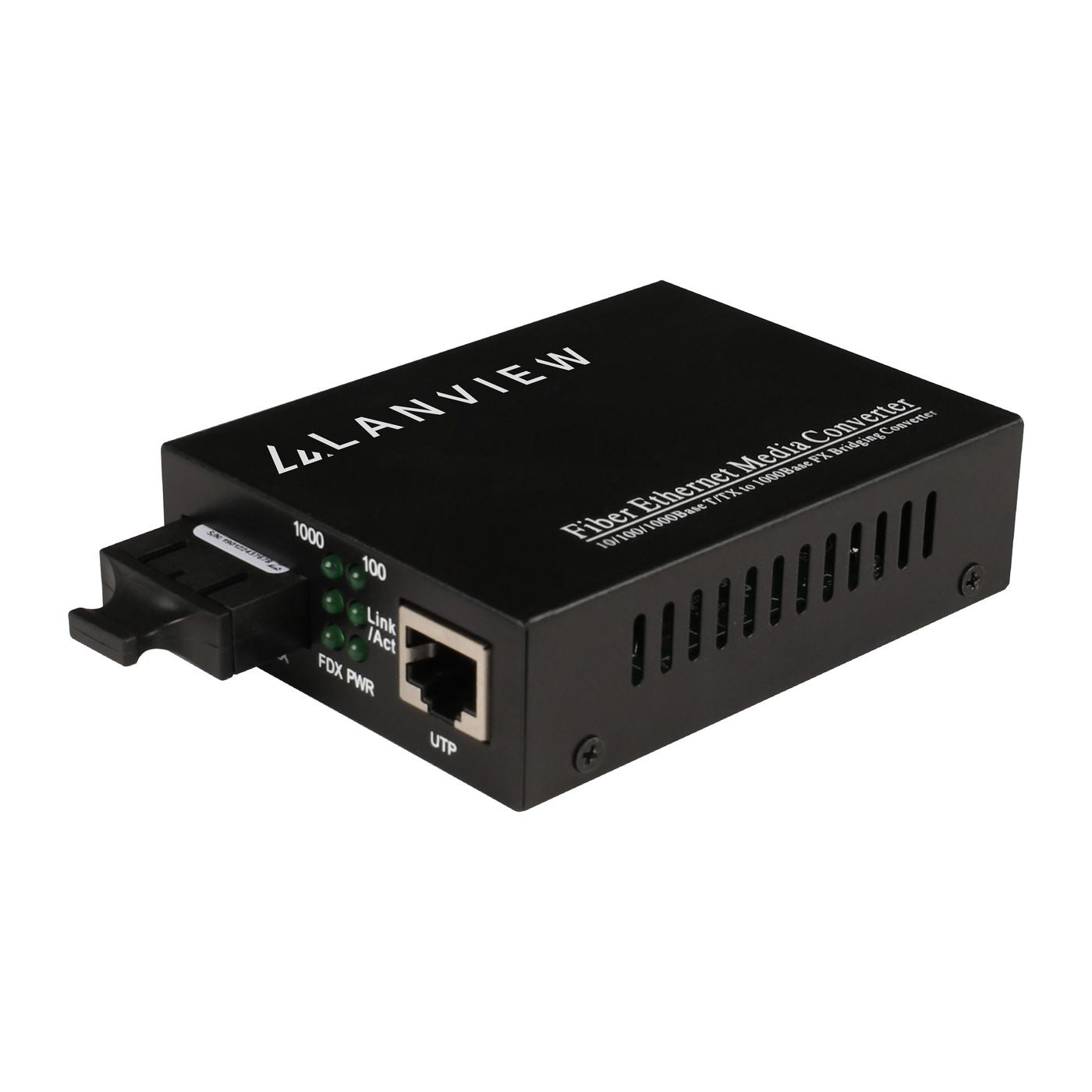 Lanview LVN-MED-SC-1000BASE-X Network Media Converter – 1-Port SC to RJ45, 1000BASE-X