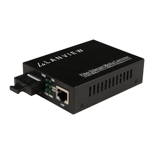 Lanview LVN-MED-SC-1000BASE-X Network Media Converter – 1-Port SC to RJ45, 1000BASE-X
