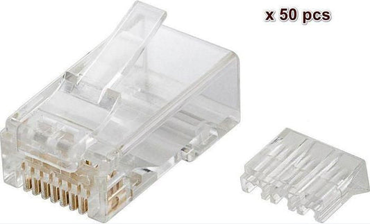 MicroConnect KON505-50 RJ45 Plug 50-Pack Translucent Cat6 MP8P8C