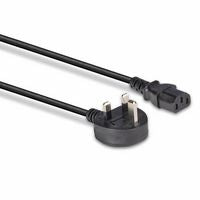 Lindy 30432 Power Cable – 1m UK 3 Pin Plug to IEC C13, Black, 5A