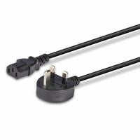 Lindy 30439 20m UK 3 Pin Plug to IEC C13 Power Cable – Black, 5A, RoHS CE