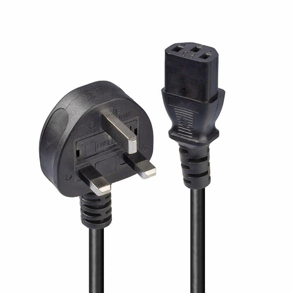 Lindy 30436 UK 3 Pin Plug to IEC C13 Power Cable 7.5m Black