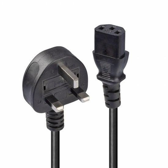 Lindy 30437 10m UK 3 Pin Plug to IEC C13 Power Cable – Black, 5A, CE Certified