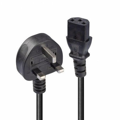 Lindy 30437 10m UK 3 Pin Plug to IEC C13 Power Cable – Black, 5A, CE Certified