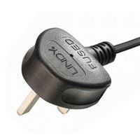 Lindy 30437 10m UK 3 Pin Plug to IEC C13 Power Cable – Black, 5A, CE Certified