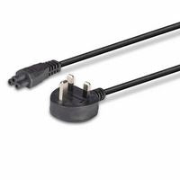 Lindy 30461 3m UK 3 Pin to C5 Mains Cable – Lead-Free Power Lead, 3A Fuse
