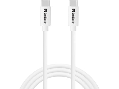 Sandberg 336-52 USB-C to USB-C 65W Fast Charging Cable – 1m White