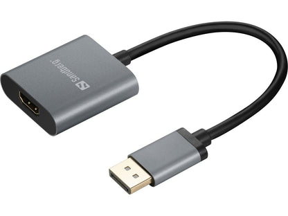 Sandberg 509-19 DisplayPort 1.4 to HDMI 2.0 4K Adapter – 4K 60Hz, Grey