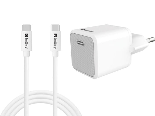 Sandberg 441-58 USB-C 20W Charger – Smart Device Charger Type C PD White