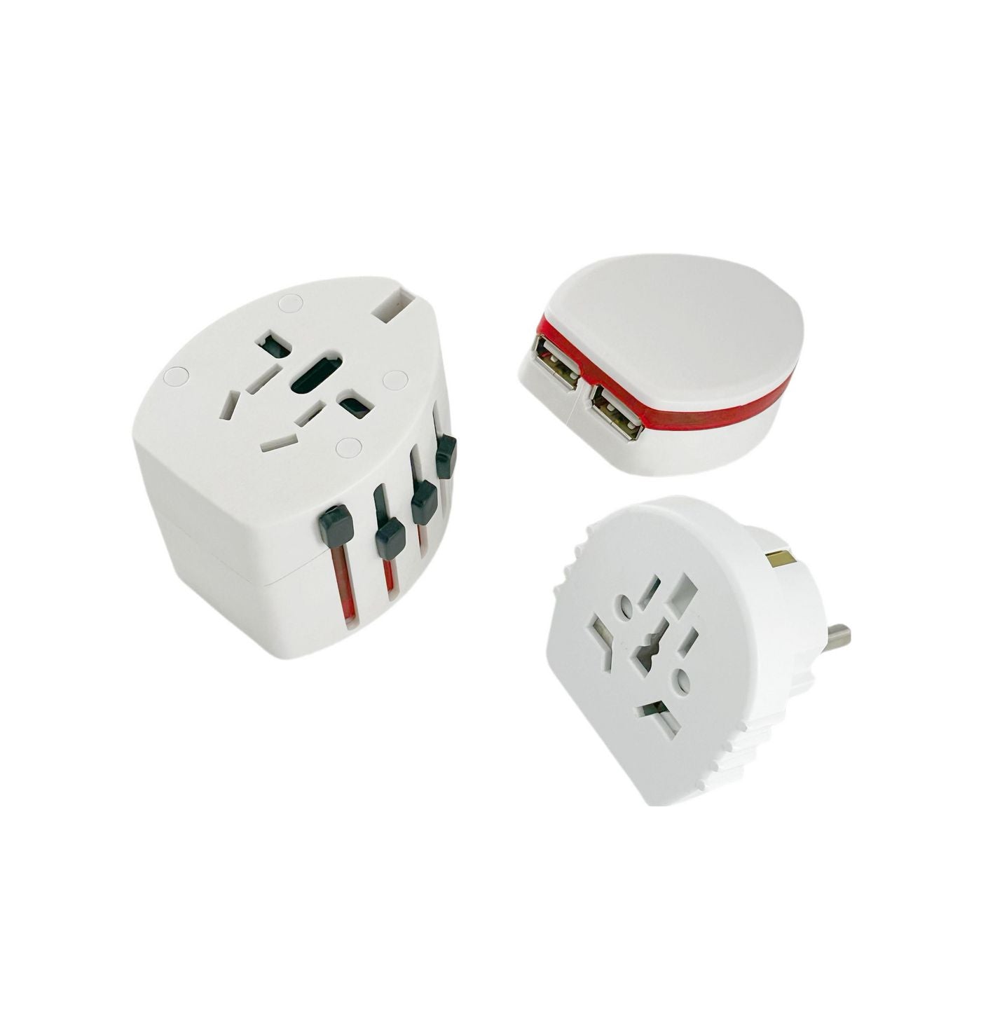 MicroConnect PETRAVEL12 Smart Device Charger – Dual USB World Adapter Indoor White