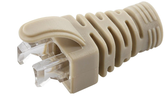 MicroConnect CONB65 Strain Relief Boot – Grey 6.5mm 100 Pack Cat5e/Cat6/Cat6A