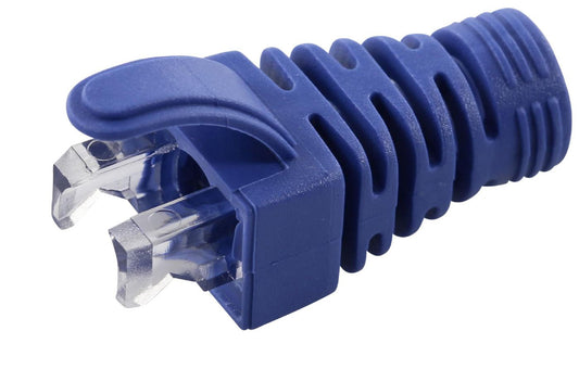 MicroConnect CONB65B Strain Relief Boot Blue 6.5mm – 100 Pack Cable Protection