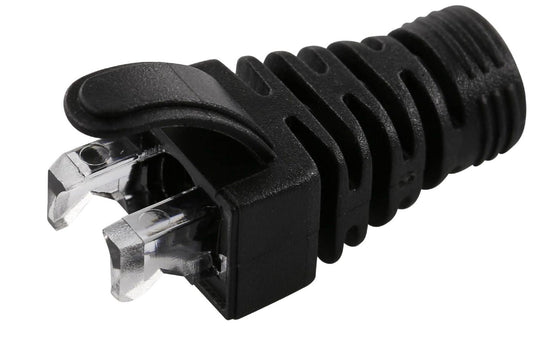 MicroConnect CONB65S Strain Relief Boot for Cat5e, Cat6, Cat6A Cables – 6.5mm, Black, 100 Pack