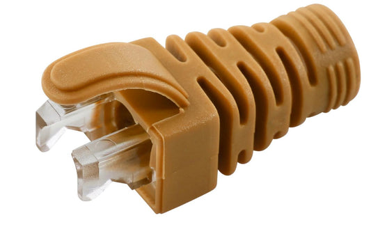 MicroConnect CONB65O Strain Relief Boot – Orange 6.5mm 100 Pack Cat5e/Cat6/Cat6A