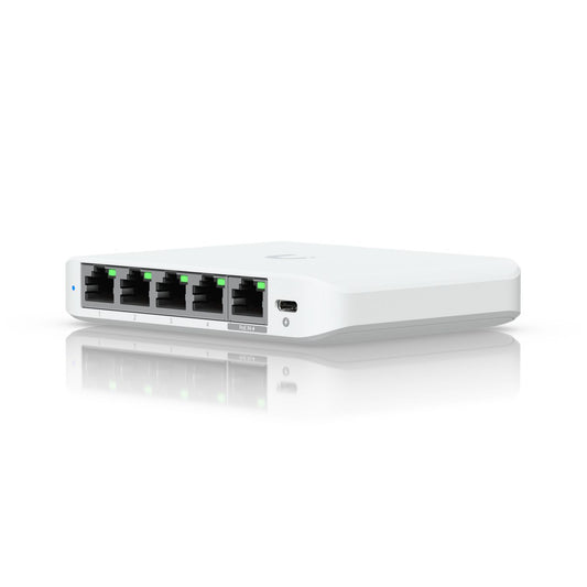 Ubiquiti USW-FLEX-2.5G-5 5-Port 2.5GbE Managed Network Switch – 25Gbps, CE Certified