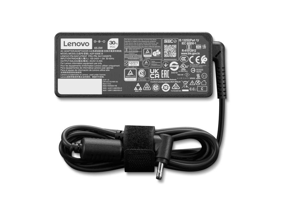 Lenovo 4X21K07722 Power Adapter – 65W 20V Black Indoor Laptop Charger