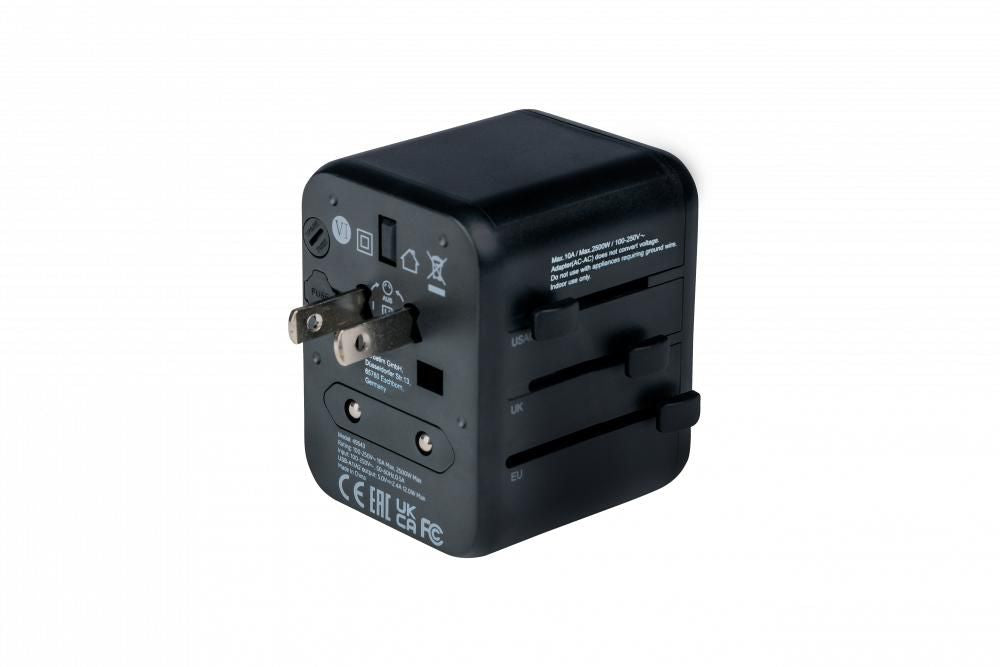 Verbatim 49543 Universal Travel Adapter – Power Plug Adapter 2x USB-A 12W Black