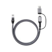 MicroConnect MC-RJ45USBC-01 CAT6 FTP to USB A-C Adapter Cable – 1m High-Speed Network