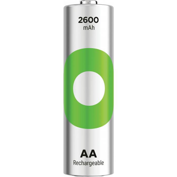 GP 201246 AA Household Batteries – 1.2V 2600mAh NiMH 4-Pack