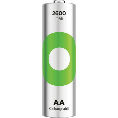 GP 201246 AA Household Batteries – 1.2V 2600mAh NiMH 4-Pack