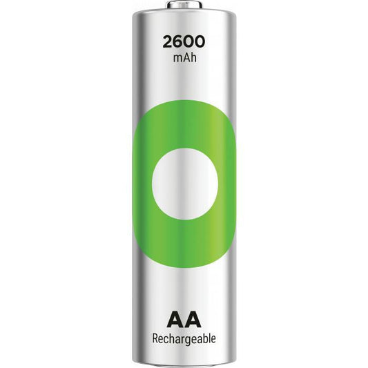 GP 201246 AA Household Batteries – 1.2V 2600mAh NiMH 4-Pack