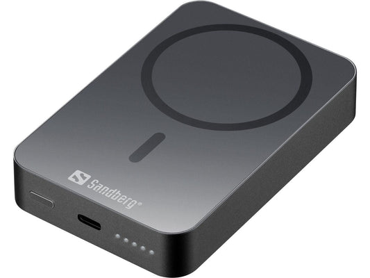 Sandberg 420-97 Magnet Wireless Powerbank 10000 ALU – 15W Qi, 20W PD, Aluminium, 5-Year Warranty