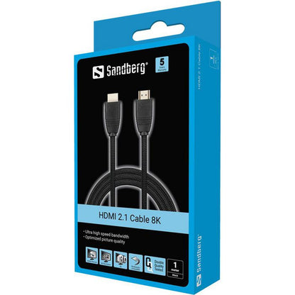 Sandberg 509-13 HDMI 2.1 Cable 8K – 1m Ultra High Speed HDMI Lead
