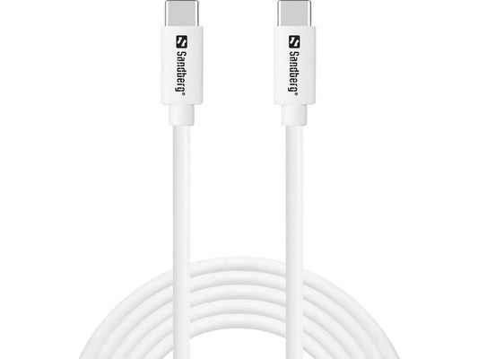 Sandberg 336-53 USB-C to USB-C 65W Fast Charging Cable – 2m White