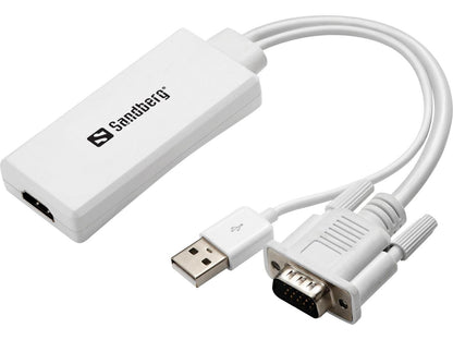 Sandberg 508-78 VGA+Audio to HDMI Converter – Full HD Video Adapter, RoHS