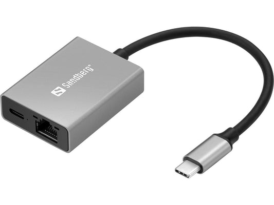 Sandberg 136-60 USB-C Gigabit Adapter PD100W – High-Speed Network Adapter