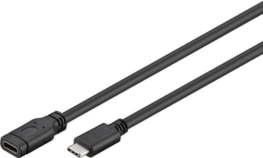 MicroConnect USB3.1CC2EX USB C Extension Cable 2m USB 3.2 Gen 1 5 Gbit/s Black