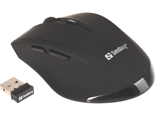 Sandberg 630-06 Wireless Mouse Pro – Optical 1600 DPI 5-Button Black