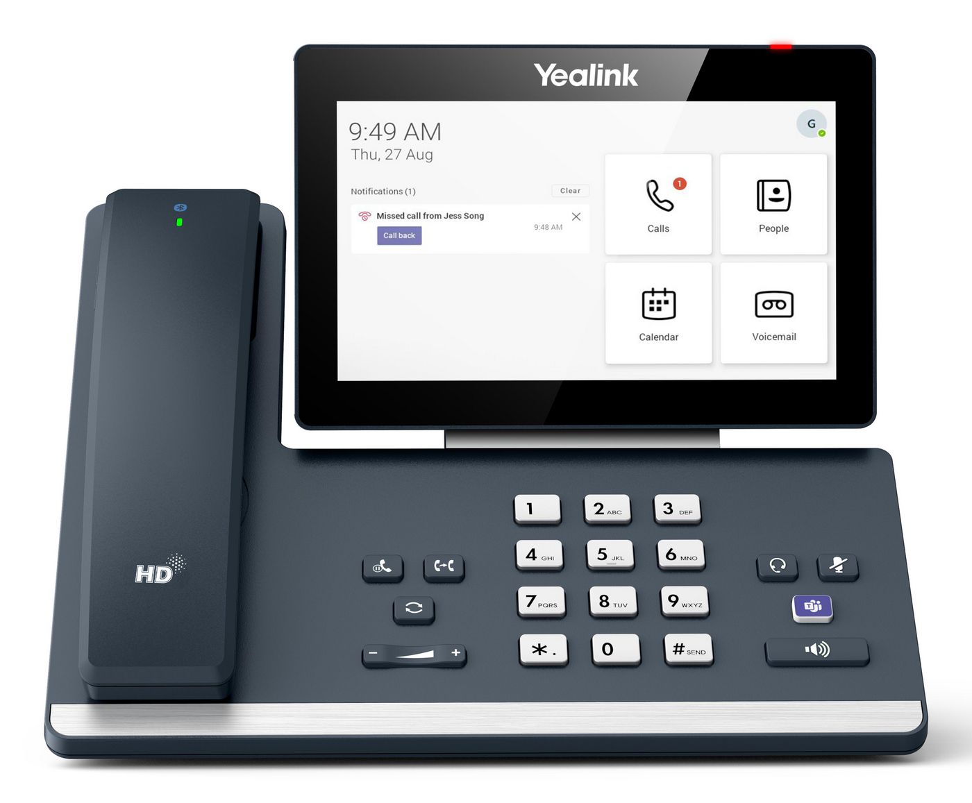 Yealink MP58-WH E2 TEAMS IP Phone – 7" Touch LCD, Android 13, Wi-Fi, Bluetooth