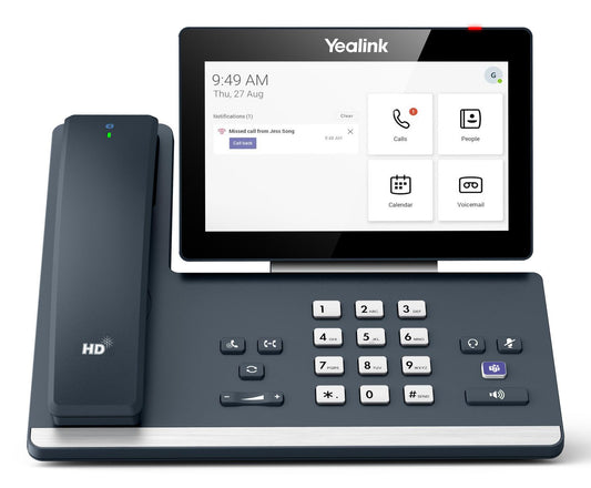 Yealink 1301015 IP Phone – 7" Touch LCD, Wi-Fi, Bluetooth, Teams, Grey