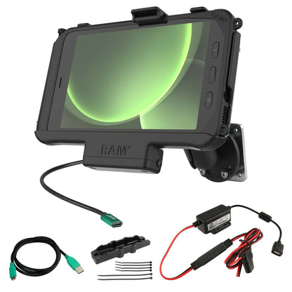 RAM Mounts RAM-101-225B2-SAM60CP-V7CU USB-C Powered Tablet Mount – 3-Year Warranty