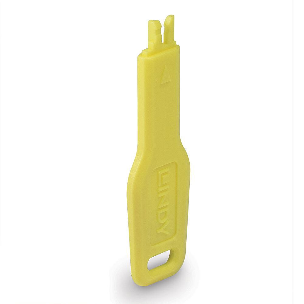 Lindy 47899 RJ45 Port Blocker Key – Yellow, ABS, CE RoHS Certified