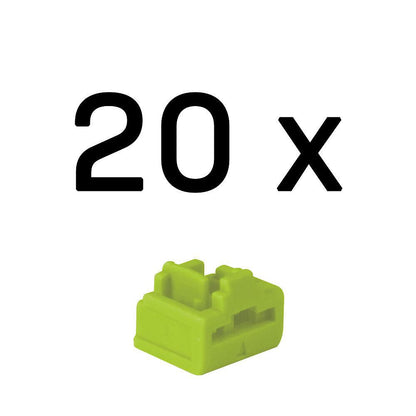 Lindy 47895 RJ-45 Port Blockers – 20 Pack Green | Network Security & Port Protection