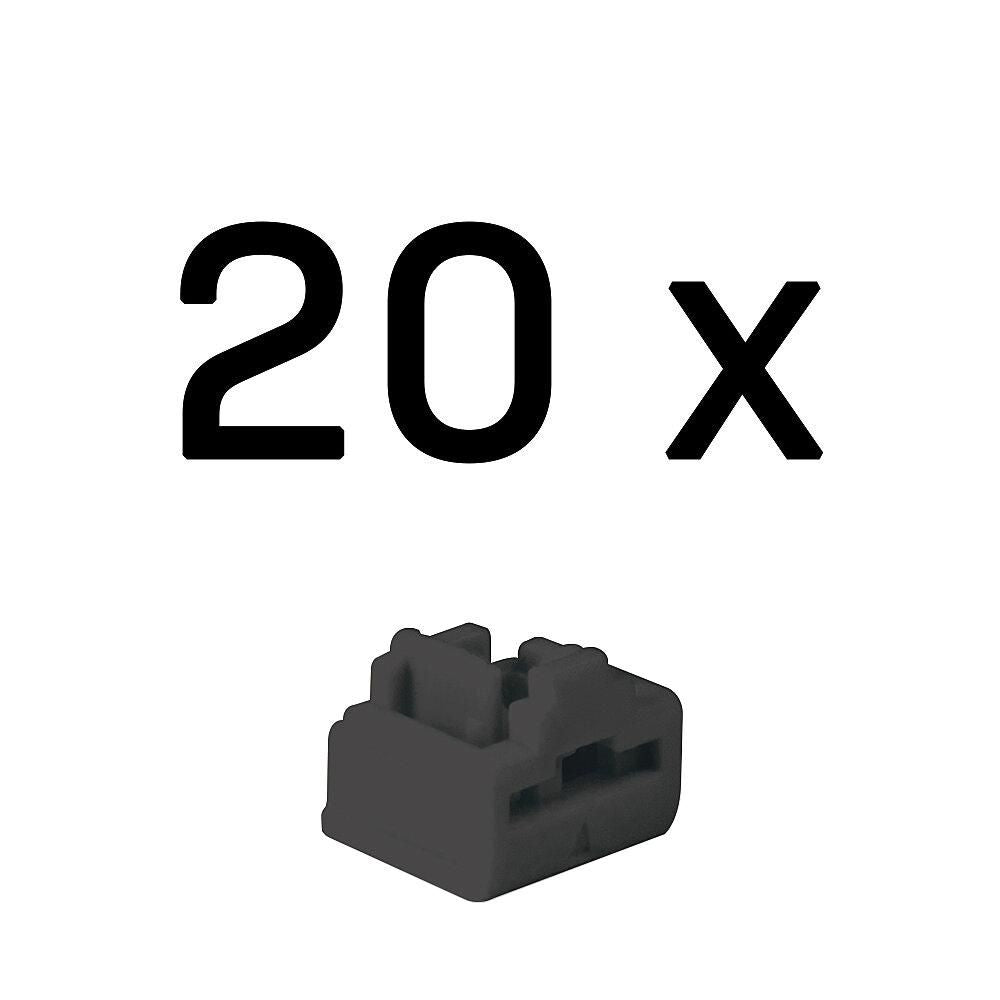Lindy 47892 RJ-45 Port Blockers – 20 Pack, Black, ABS, CE Certified Network Security