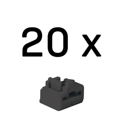 Lindy 47892 RJ-45 Port Blockers – 20 Pack, Black, ABS, CE Certified Network Security