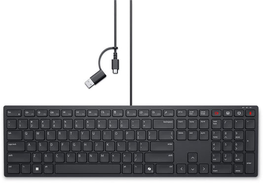 Dell 580-BBSX Pro Wired Collaboration Keyboard KB525C US International QWERTY