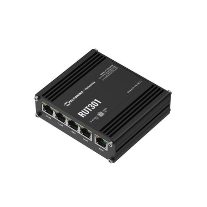 Teltonika Networks RUT301000000 Industrial Ethernet Router – 5-Port USB 2.0